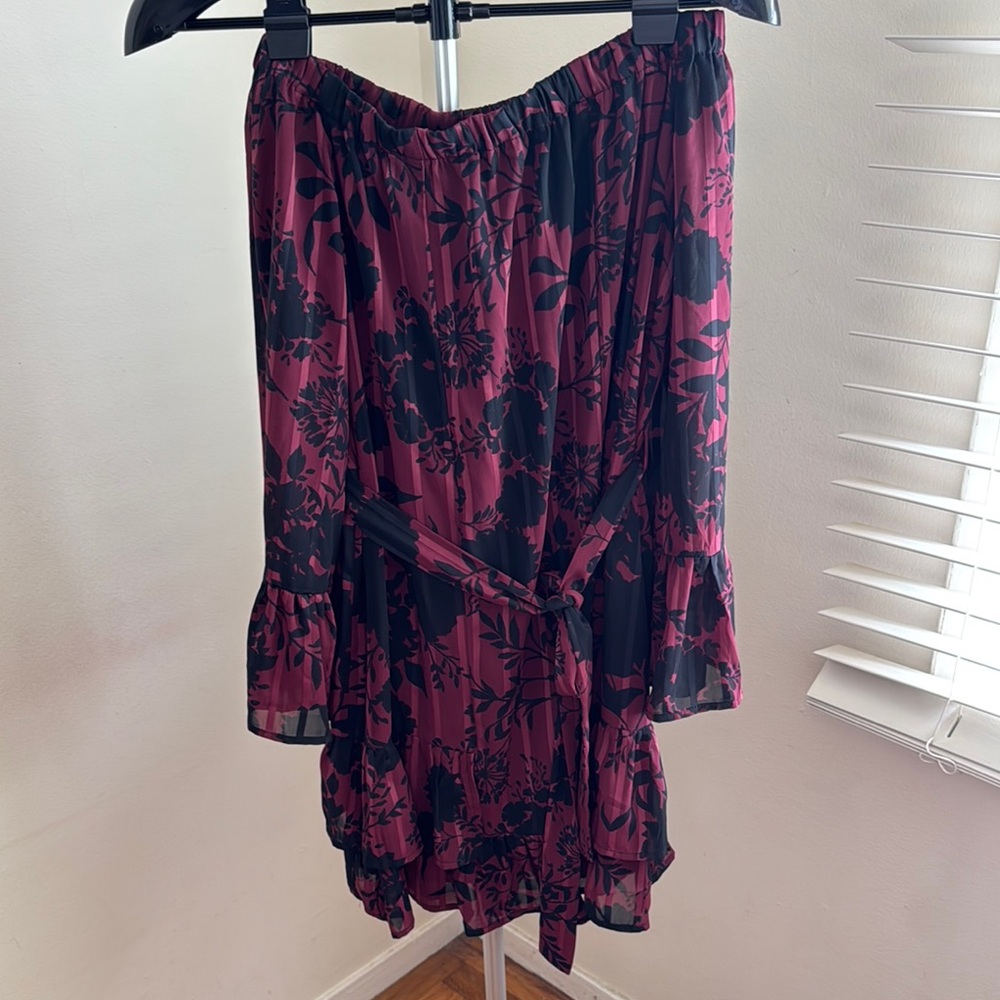 Floral Black and Pink Women's Skirt